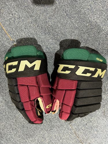 Lightly Used Arizona Coyotes Fischer CCM 14" Pro Stock HG4RPP Gloves