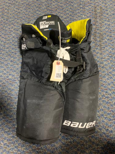 Black Used Junior Medium Bauer Supreme 3S Hockey Pants