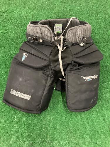 Black Used Intermediate Large Vaughn Velocity VE8 Hockey Goalie Pants