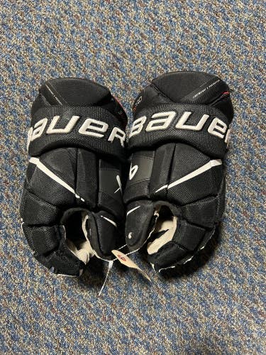 Black Used Senior Bauer Vapor 3X Pro Gloves 14"