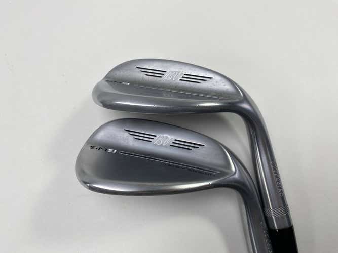 Titleist Vokey SM9 Tour Chrome Wedge Set 56* 14 | 60* 14 Wedge Steel Mens RH