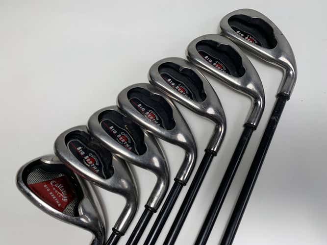 Callaway 2004 Big Bertha Iron Set 5-PW+AW 1* Flat RCH 75i Senior Graphite RH