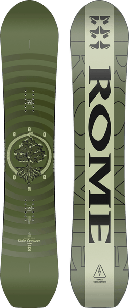 New 2024 Rome Stale Crewzer Camber Snowboard, Size: 156