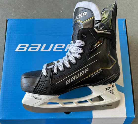 New Senior Bauer M40 Hockey Skates 8 Fit 2