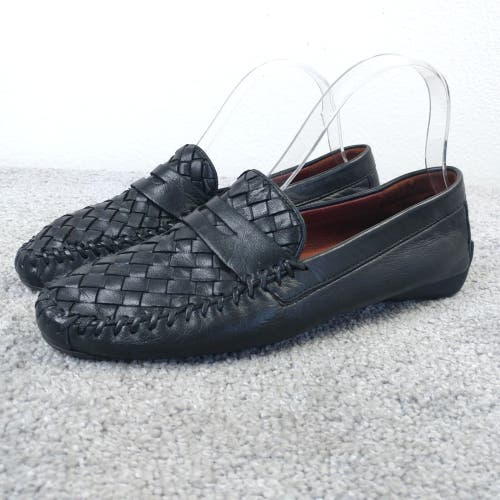 Robert Zur Petra True Glove Woven Driving Shoes Womens 8.5 Black Soft Leather