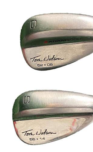 Adams Golf Tom Watson Wedge Set GW,SW RH Performance Lite Stiff Steel New Grips