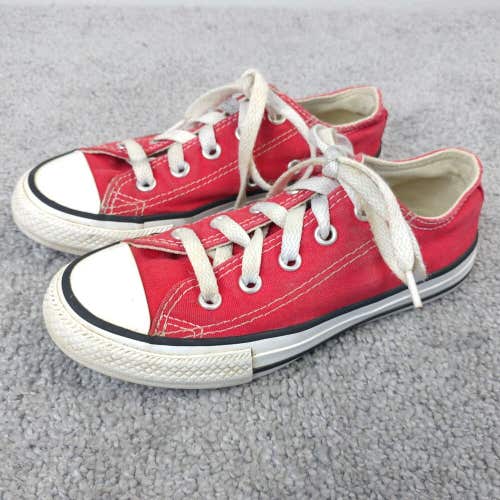 Converse All Star Low Boys Shoes 12Y Shoes Red Canvas Lace Up Sneakers Preschool