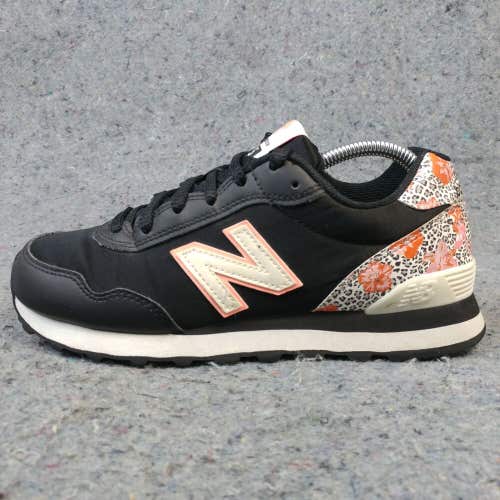 New Balance 515 Womens 6.5 Shoes Black Leopard Print  Floral Sneakers Low Top