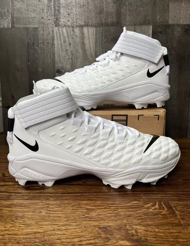 Nike Force Savage Pro 2 Shark Football Cleats White Mens Size 12 BV5448-101