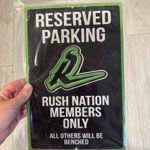 Saskatchewan Rush parking sign