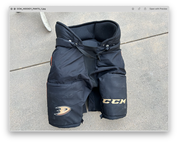 [used] CCM HP30 Hockey Pants | Ducks Pro Stock | Large - Senior