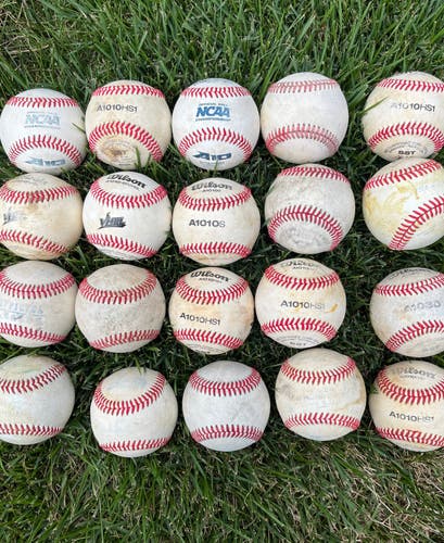 Used Leather Baseballs 20 Pack - Very Good Condition
