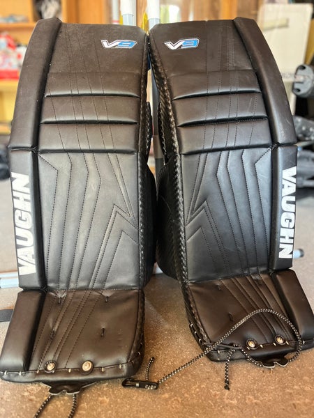 Used Vaughn Velocity V9 JR Goalie Leg Pads