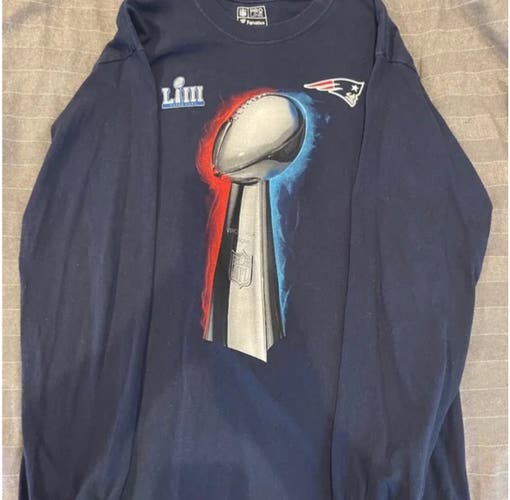 GUC Mens Patriots Super Bowl l/s Tee by size Medium