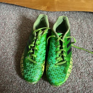 Green Used Size 7.0 (Women's 8.0) Unisex Adidas Molded Cleats Cleats