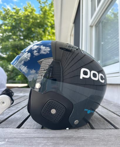 USED ONCE - POC FIS SL Helmet w/ 2 chinbars