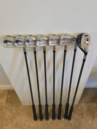 Wishon EQ1-NX Single Length Irons, 4 Hybrid+5-PW, Graphite Design GTech shafts, Stiff flex, JumboMax