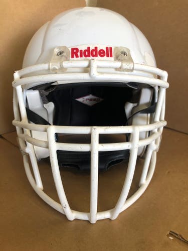 USED RIDDELL SPEED ADULT HELMET - LARGE - METALLIC WHITE