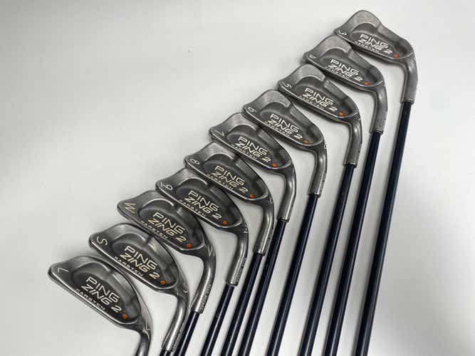 Ping Zing 2 Iron Set 3-PW+SW+LW Orange Dot 2* Flat Aldila Karsten 201 Regular RH