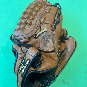 Brown Used Adult Mizuno Prospect Series PowerClose Right Hand Throw Pitcher's Baseball Glove 11"