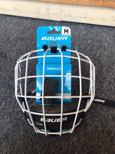 New Medium Bauer Full Cage Profile II Facemask