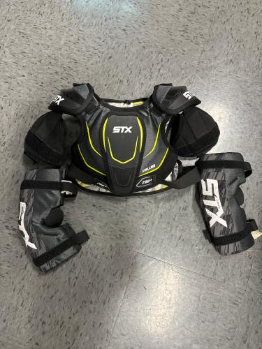 Used Medium Youth STX Stallion 200+ Shoulder Pads + STX ArmPads (L)