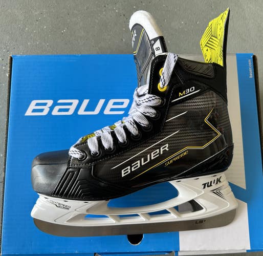 New Senior Bauer Supreme M30 Hockey Skates Regular Width 8 D