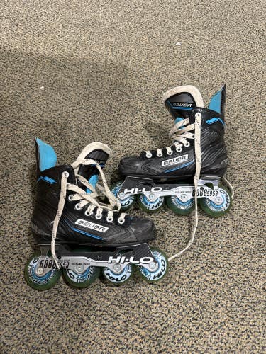 Used Youth Bauer RSX Inline Skates Regular Width Size 1