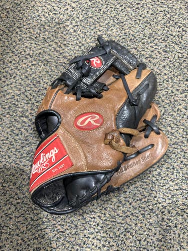 Brown Used Kid Pitch (9YO-13YO) Rawlings Premium Series Right Hand Throw Infield Baseball Glove 11.5