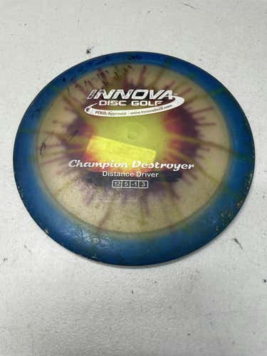 Used Innova Champion Tye Dye Destroyer Disc Golf Drivers