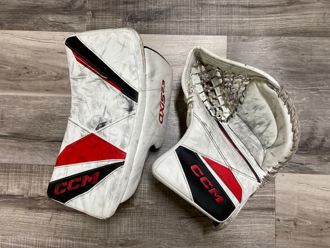 CCM Axis 2.9 Intermediate Goalie Glove Set Blocker/Catcher