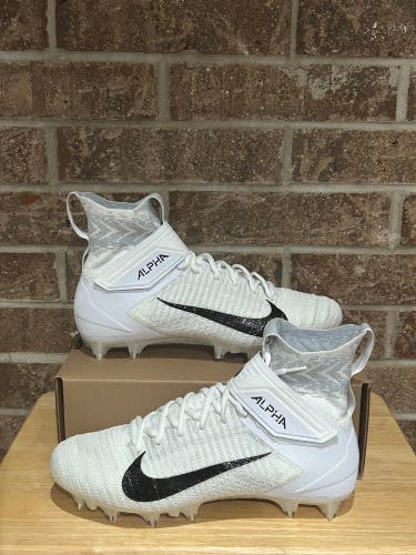 Nike Alpha Menace Elite 2 White Football Cleats BV3298-100 Men's Size 12 Wide