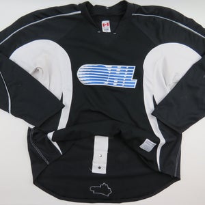 Reebok Practice Worn Used Authentic OHL CHL Pro Stock Hockey Jersey 56 Black