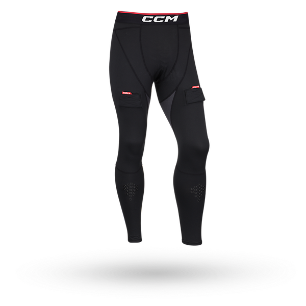 CCM NHL Pro Stock Hockey Player Jock Compression Pants Sport Cup Mens Large Black