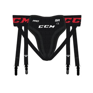 CCM Pro Jock 3 in 1 Hockey Player Sport Cup NHL Pro Stock Senior Medium Black