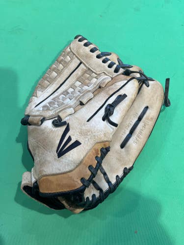 White Used Easton Synergy Right Hand Throw Pitcher's Softball Glove 12"