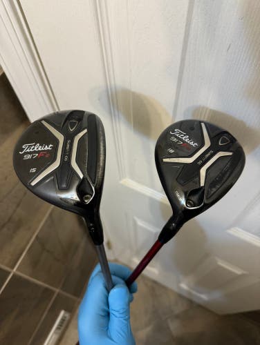 Titleist 917F2 3 & 5 FairwayWoods Stiff Flex Graphite Right Handed