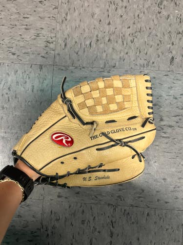 Brown Used Adult Rawlings The Mark of a Pro Right Hand Throw Baseball Glove 13"