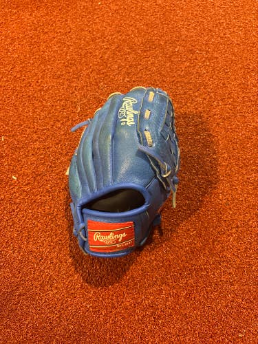 Blue Used Kid Pitch (9YO-13YO) Rawlings Highlight Series Right Hand Throw Baseball Glove 9.5"