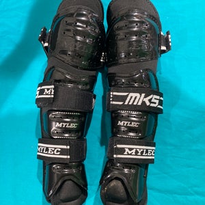 Used Junior MYLEC Roller Hockey Shin Pads 9"