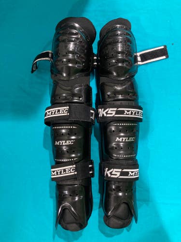 Used Senior MYLEC Roller Hockey Shin Pads 15"