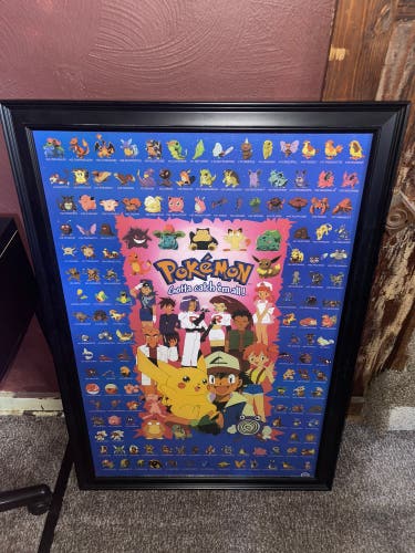 Pokemon Gotta Catch Em All Nintendo Framed Poster 95 96 98 Vintage Collectible U