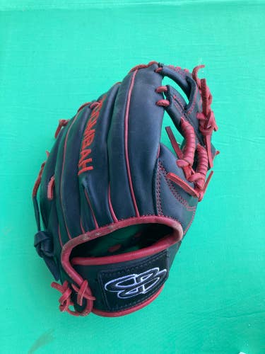 Black Used Boombah Right Hand Throw Infield Baseball Glove 11.75"