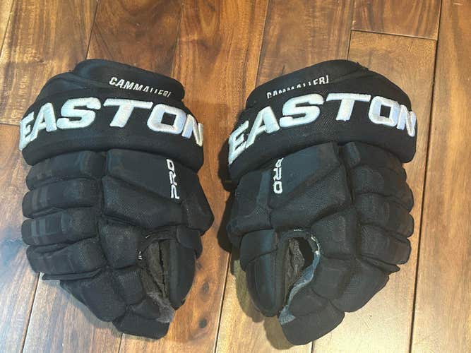 Game worn Mike Cammalleri Easton Pro 4 Roll Gloves 13"