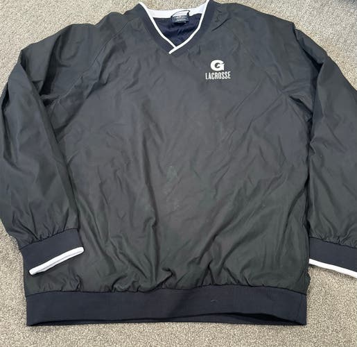 Georgetown Lacrosse Men's Large V Neck Windbreaker Pull Over