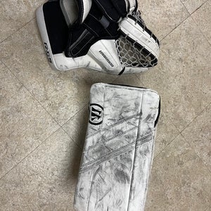 Warrior glove and blocker - intermediate