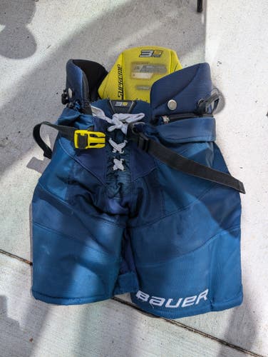 Blue Used Junior Small Bauer Supreme 3S Pro Hockey Pants