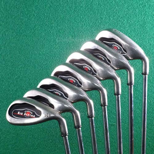 Callaway Big Bertha 2004 5-AW Iron Set Factory Constant Weight Steel Uniflex