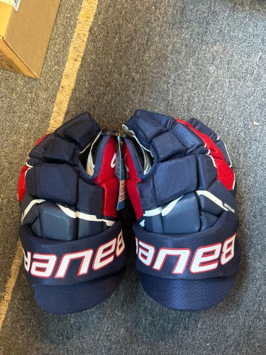 New Red And Blue Bauer M3 14" Gloves