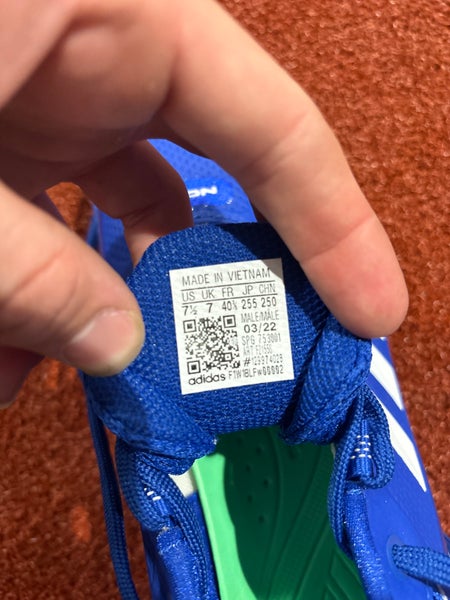 Blue New Men's Adidas Icon 7 Metal Cleats- (Size 7.5 )